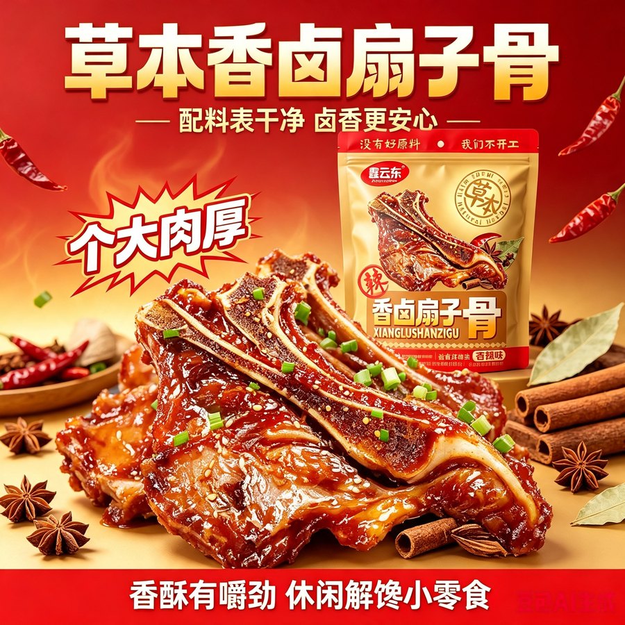 鑫云东 草本香卤扇子骨