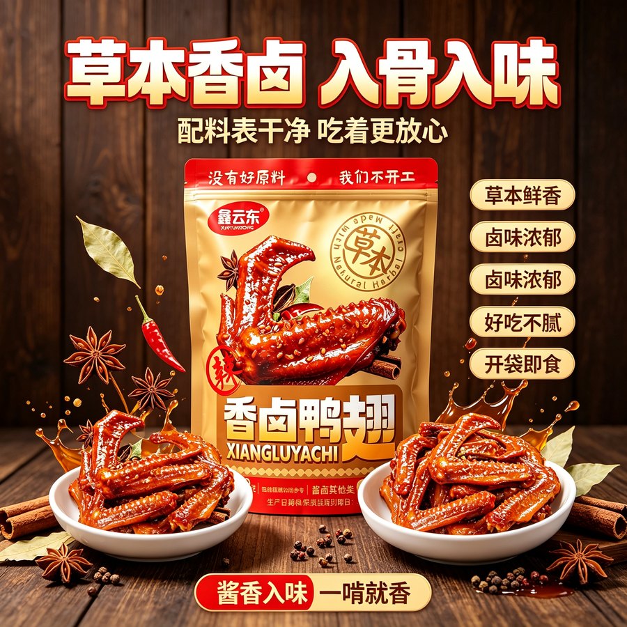 鑫云东 草本香卤鸭翅