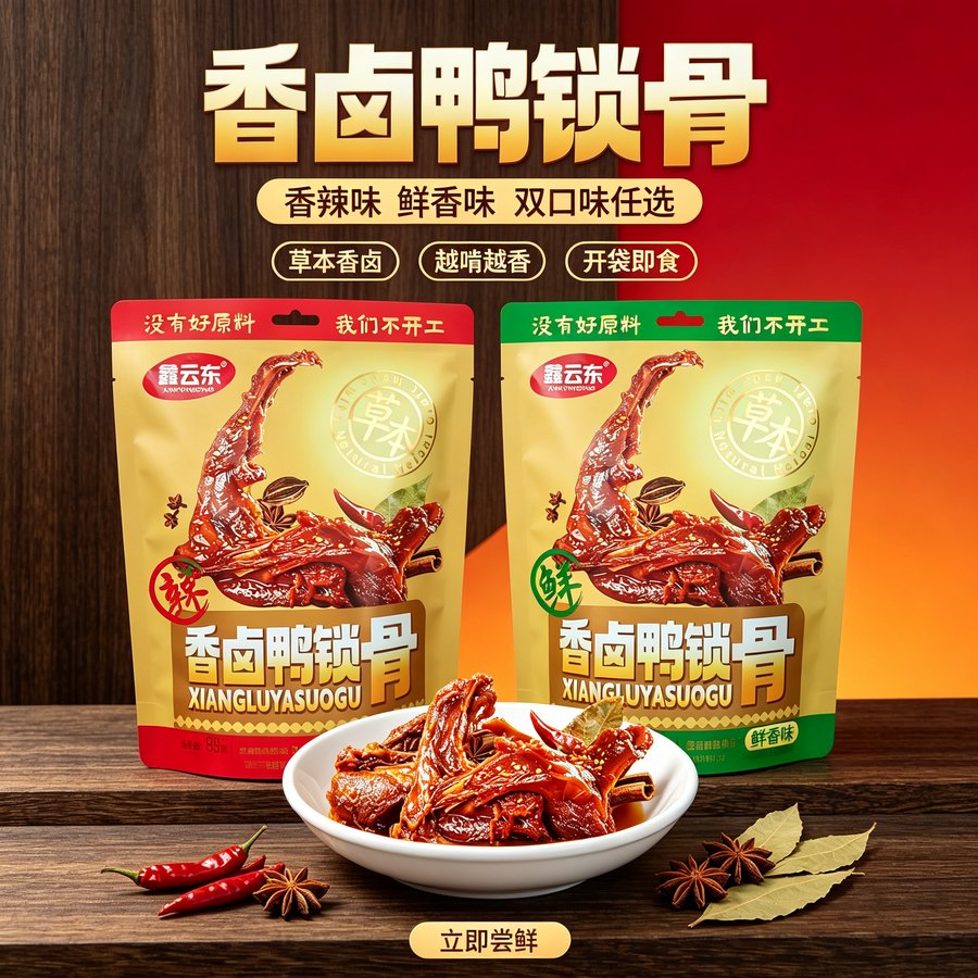 鑫云东 草本香卤鸭锁骨