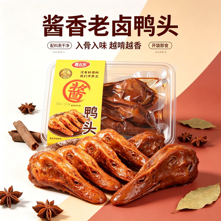 鑫云东 酱香老卤鸭头